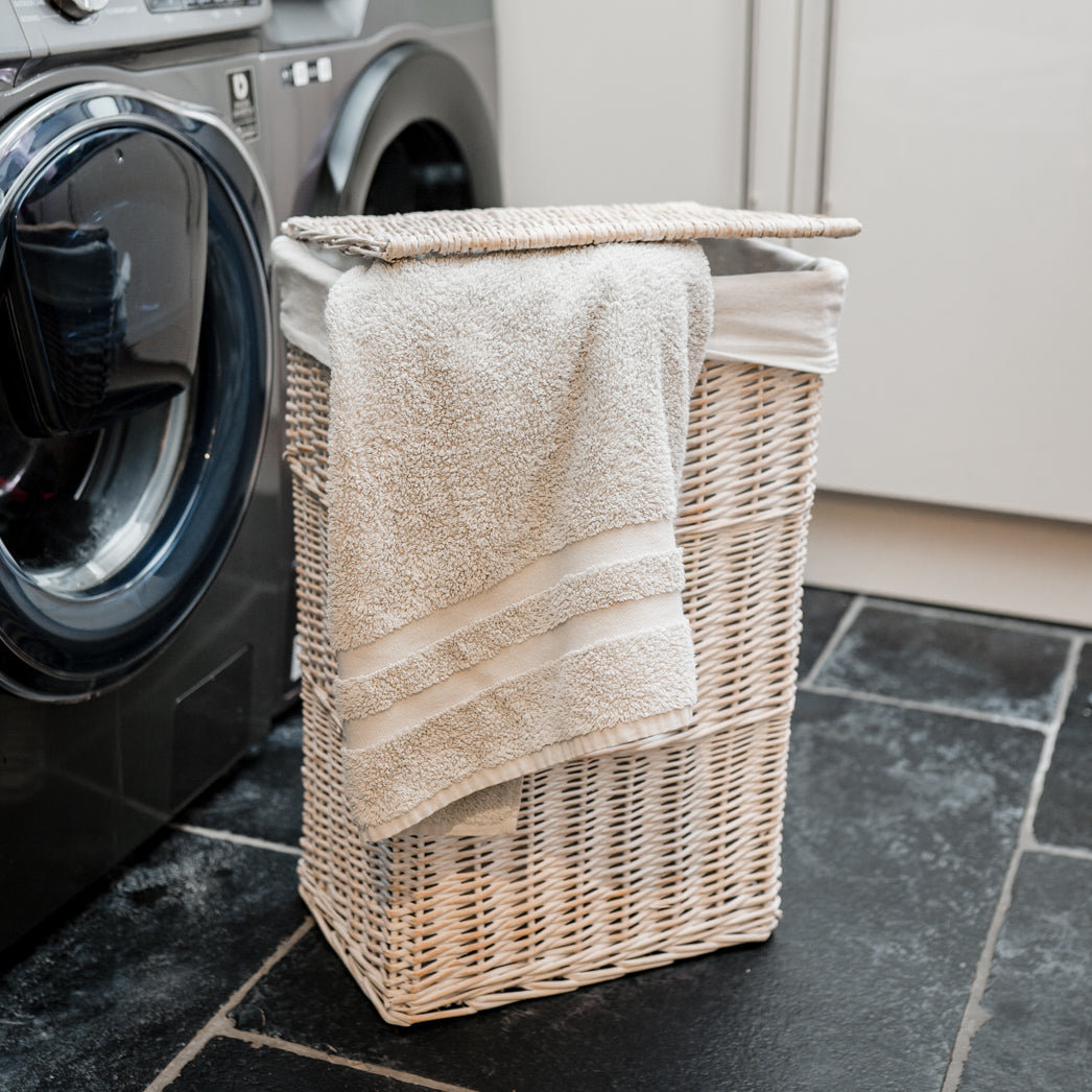 Rectangular Wicker Laundry Basket Bin