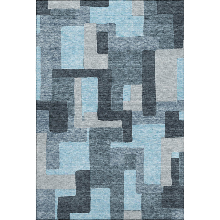 Premium Machine Washable Prisco Sky Rug