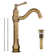 Bathroom Vessel Faucet  360° Swivel Bowl Sink Faucet Single Hole 1 Handle Matching Pop Up Drain Stopper