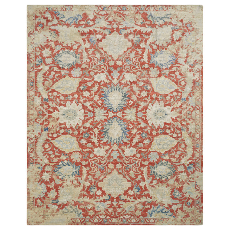 Josilyn Wool Floral Area Rug, Rectangle 3'6" x 5'6"