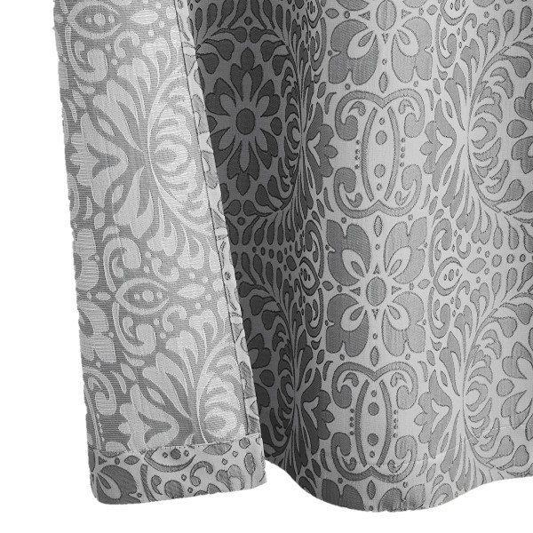 Laktasic Semi-Sheer Curtain Pair, Silver, 38" W x 84" L