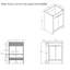 Meuble-lavabo autoportant avec portes à fermeture douce et rangement spacieux-133467399