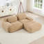 Canapé en L 82 po en tissu Softcorduroy de conception modulaire avec plusieurs combinaisons d'accoudoirs courbés sans assemblage requis Éponge à haute résilience convenant aux salons-1770668055