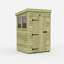 Total Sheds 4ft x 4ft Pent Garden Shed - Single Door - With Windows - Pressure Treated Timber - UK Manufactured