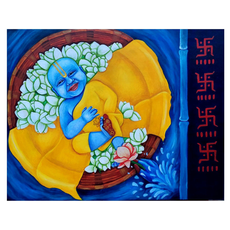 Bal Gopal | Peinture acrylique sur toile | Sourav Sinha