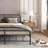 Mariah King Size Metal Bed Frame, 40" Tall Headboard & 14" Platform Height, Heavy-Duty Steel, Industrial Style, Squeak-Free, Under Bed Storage, No Box Spring Required-1100151029