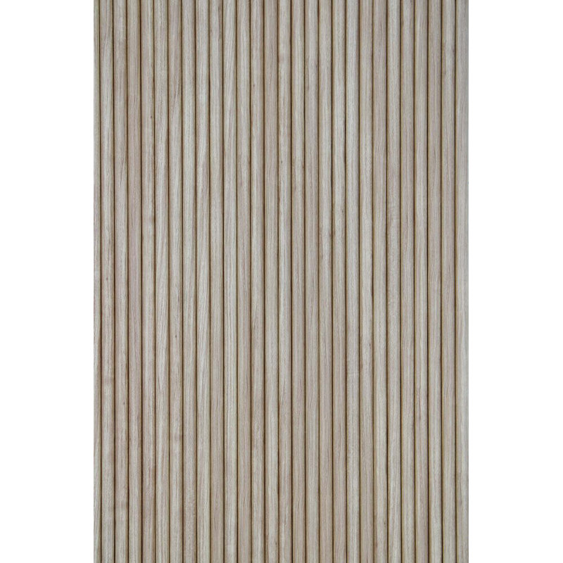 Panneau mural semi-circulaire en bois cannelé 106 "x 24", panneau mural 3D pour la décoration intérieure, Noyer clair