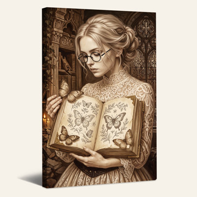 Art rétro sur toile, Illustration de papillons sur toile
