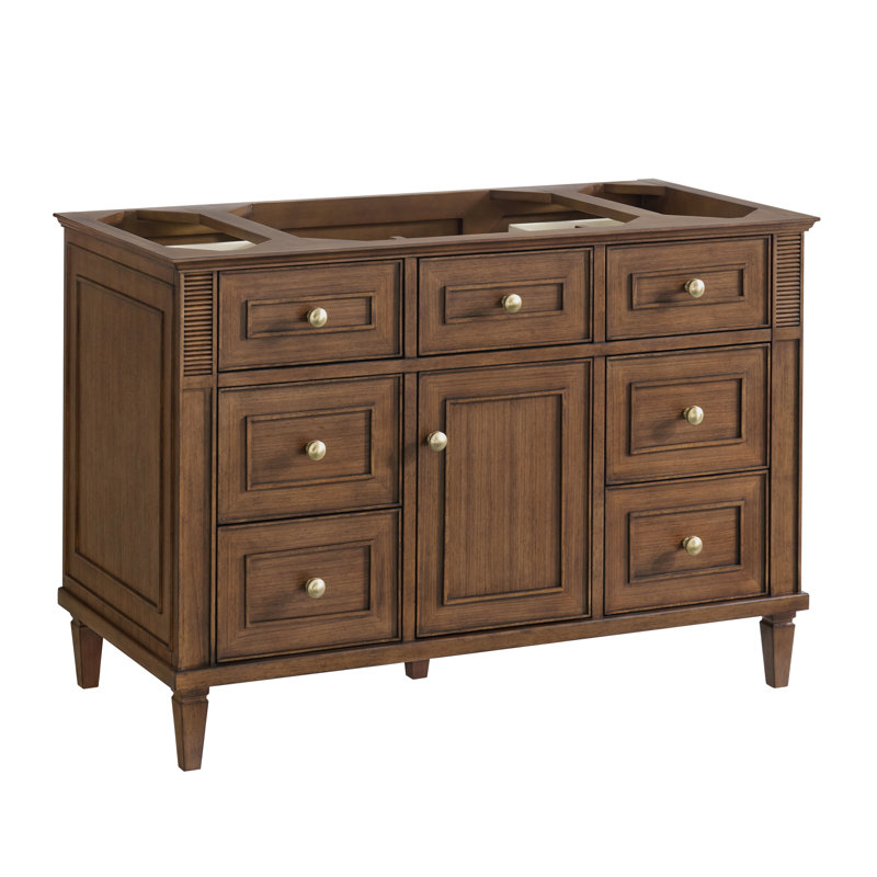 Lorelai 48'' W Single Vanity, Mid-Century Walnut, 8" Widespread, Tajnar Eclos
