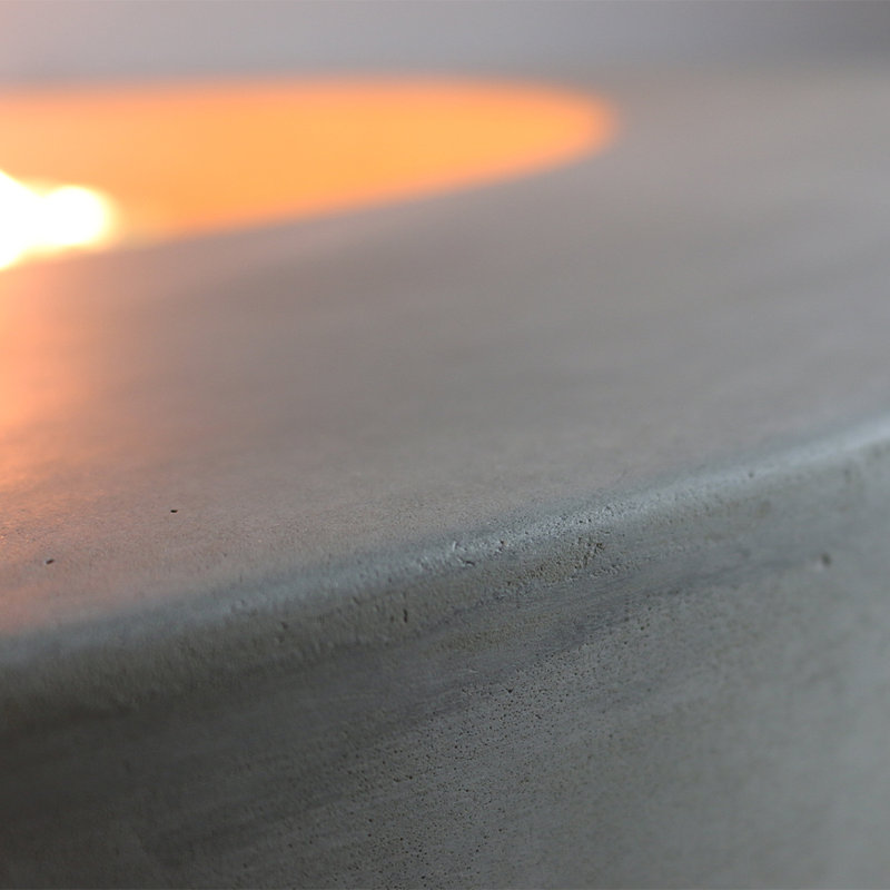 Humbert Bowl / Roca Outdoor Concrete Fire Pit 45,000 BTU - Includes Lava Rocks & PVC Cover, Natural  Gas, Light Gray