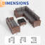 Ensemble de conversation modulaire en rotin pour 7 personnes avec coussins-101984282-101984280