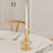 5" H Glass Sculptural Taper Candle Holder with Rounded Base-1290659660