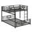 Kelvisha L-Shaped Metal Twin Over Full Size Bunk Bed-106342078