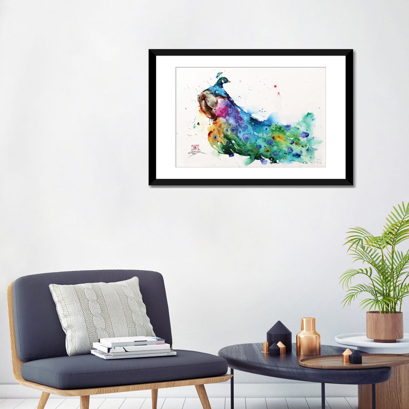 «Show Stopper» par Dean Crouser, impression sur toile tendue, Papier avec cadre noir, Blanc, H 24 po x l 32 po x P 1 po