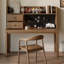 Bureau d'écriture rectangulaire à 2 tiroirs en bois massif brun noisette-118343156