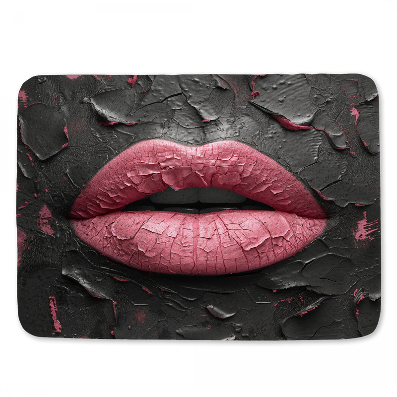 Décoration de salle de bain Lips Glamour, L 17 po x L 24 po