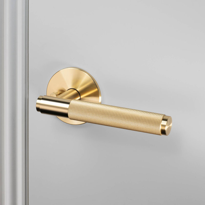 Door Handle / Conventional / Privacy / Cross, Brass