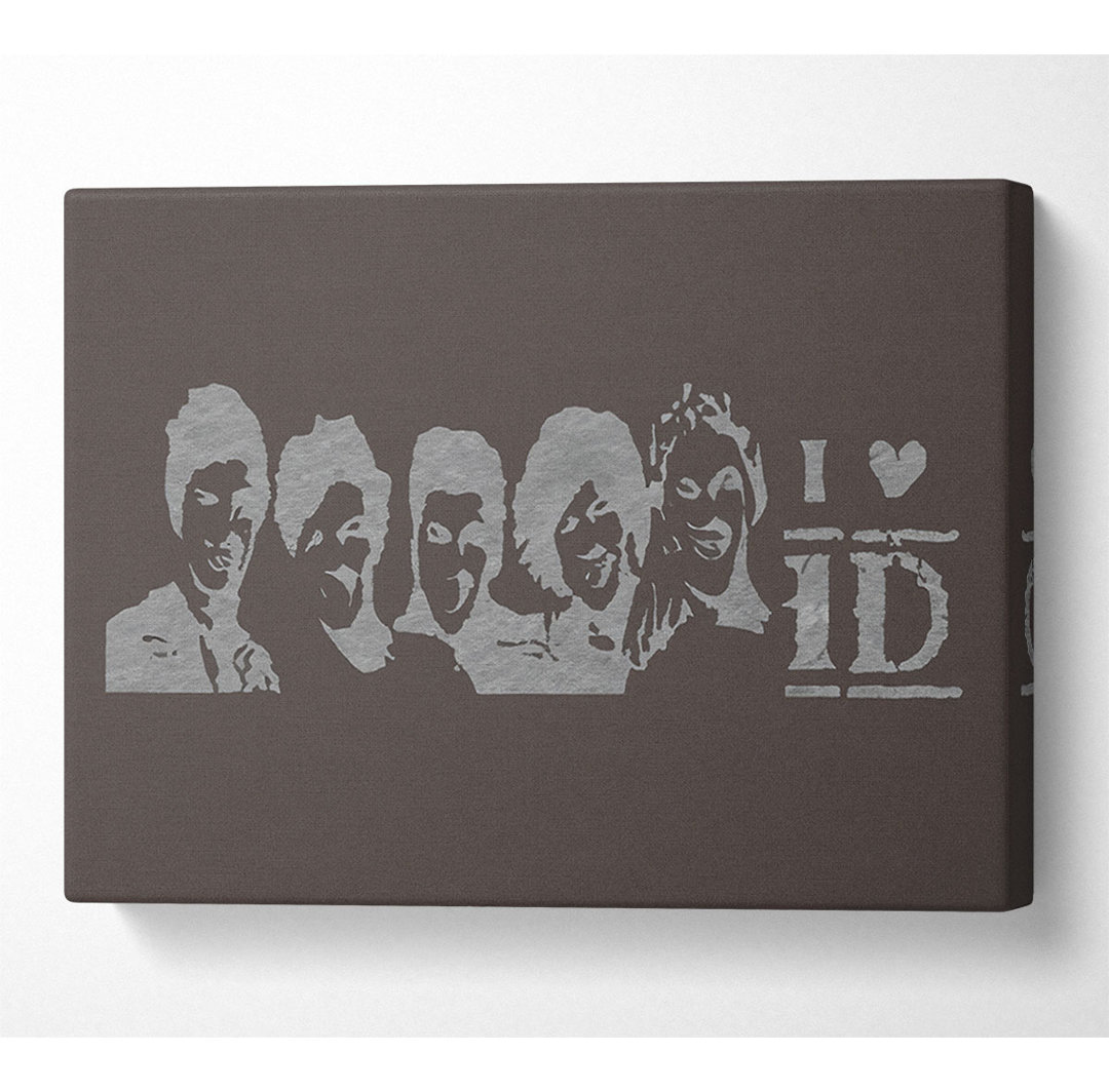 Musik-Zitat I Love 1 Direction Chocolate - Leinwand-Kunstdrucke