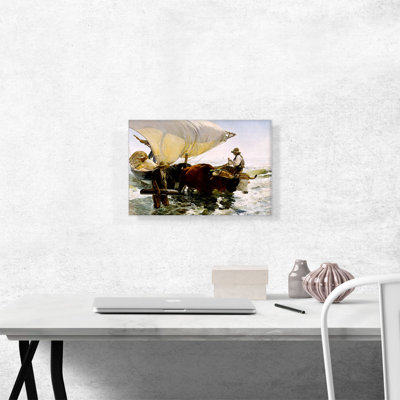 «The Return of the Catch» par Joaquin Sorolla y Bastida, reproduction d'art sur toile tendue