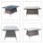 Myrtlene Patio Table, PE Rattan Dining Table, Outdoor Patio Table, Tempered Glass, Brown