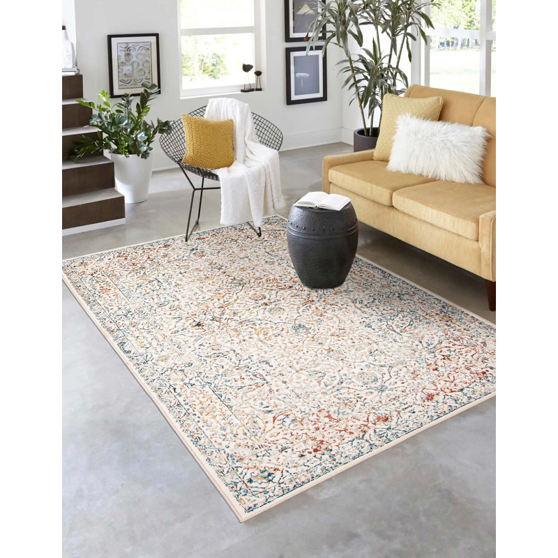 Tapis ivoire Bixuan, Rectangle de 5 pi x 8 pi
