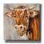  «Brown Cow» par Silvia Vassileva, art mural sur toile, 12 po x 12 po-2082629685