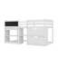 Lit mezzanine compacte simple avec tablette de bureau mobile et tiroirs-1150659246