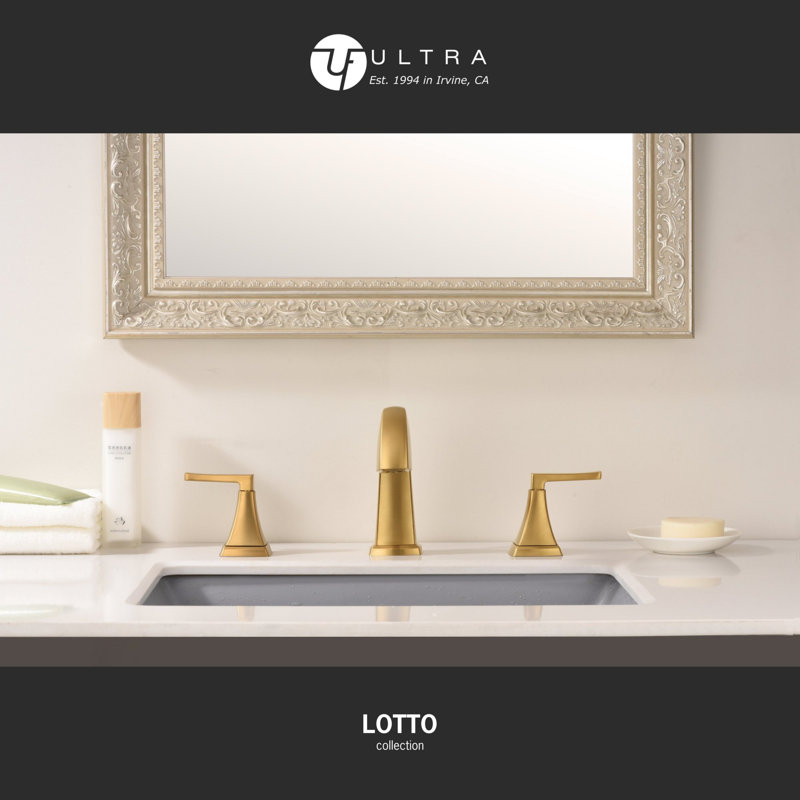 Brushed Gold Stainless Steel 2-Handle Bathroom Faucet with Drain Assembly