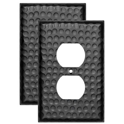 Hand Hammered 1 - Gang Duplex Outlet Standard Wall Plate