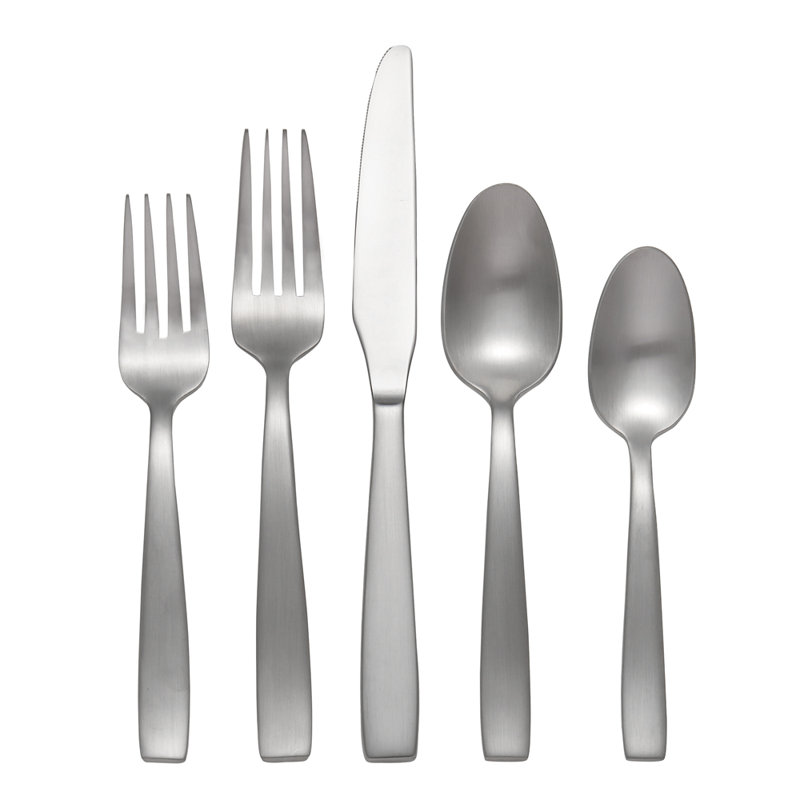 Everdine 45-Piece Silver Stainless Steel Flatware Set