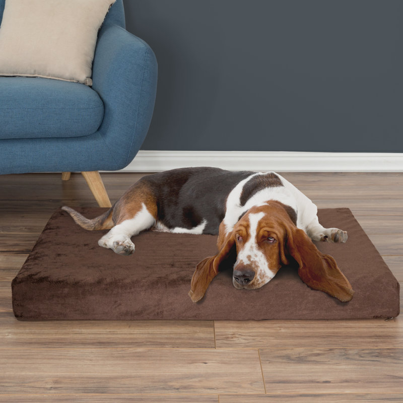 Medium Navy Orthopedic Memory Foam Pet Bed