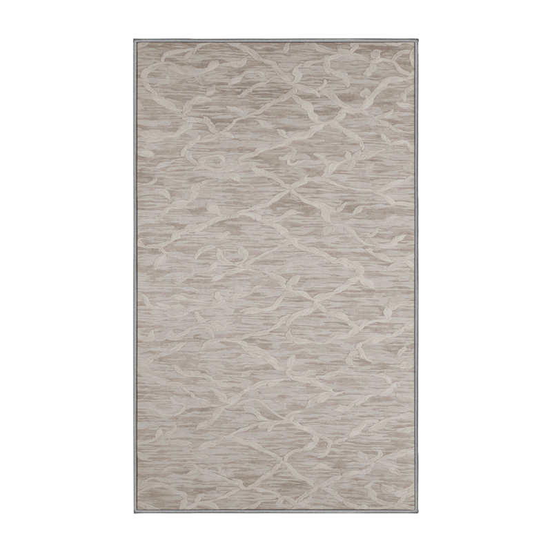Tapis gris lavable à la machine, Rectangle 8 pi x 12 pi