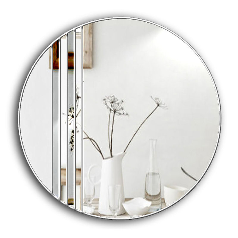 Maegan Flat Wall Mirror, Silver