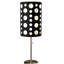 Lampe de table 33 po en métal, design rétro avec abat-jour noir et blanc-1757638935