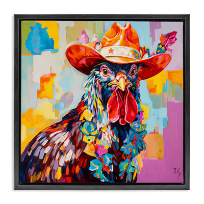 Art mural moderne sur toile coq moderne par Ivan Guaderrama