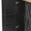 Îlot de cuisine 51,2 po à motif sergé rayé et texturé avec abattant, îlot de cuisine sur roulettes avec support de rangement interne, chariot de cuisine roulant avec porte-serviettes pour la cuisine, noir-361891313