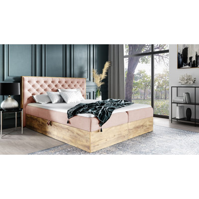Boxspringbett Vanalstyne mit Topper und Bettkasten