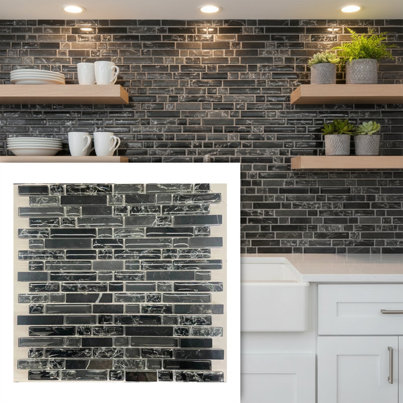 Bristol Glass Linear Mosaic Wall Tile
