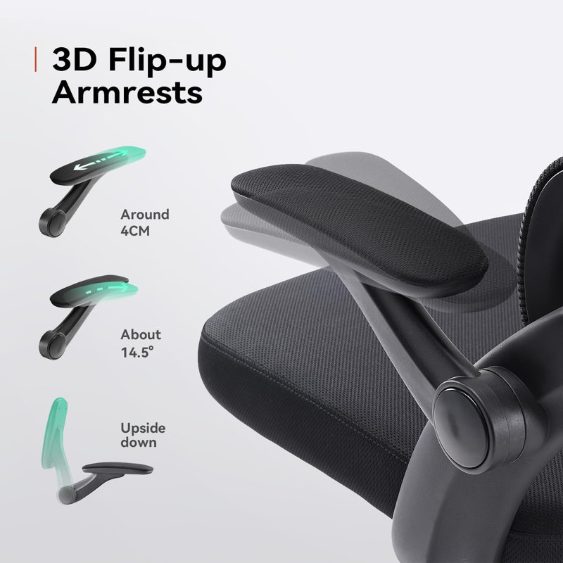 Ergonomic  Game Chairs, High Back Home Desk Chair With 3D Armrests, Computer Chair With Adjustable 2D Headrest, Tilt Function Black