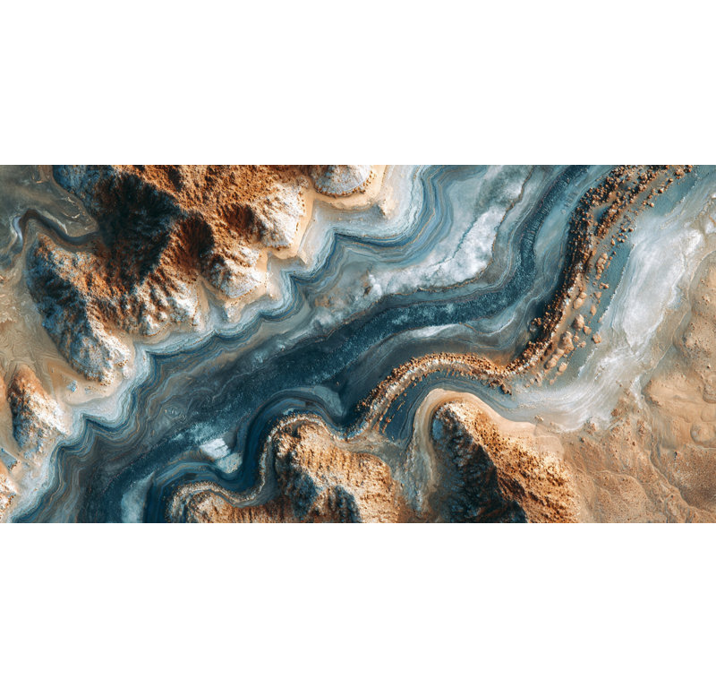 «Mineral River Flow», art mural sur toile tendue, H 20 po x l 40 po x P 1,5 po