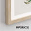 Ensemble de 4 décorations murales florales vertes et mauves multicolores encadrées-93012433-93012436