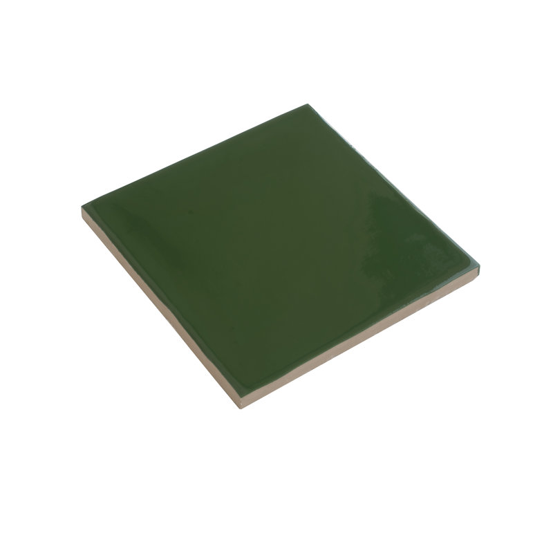 Terralis 6 X 6 In. Glossy Deep Forest Green Porcelain Square Wall And Floor Tile (4.65 Sq Ft/Case) - 19 Pack