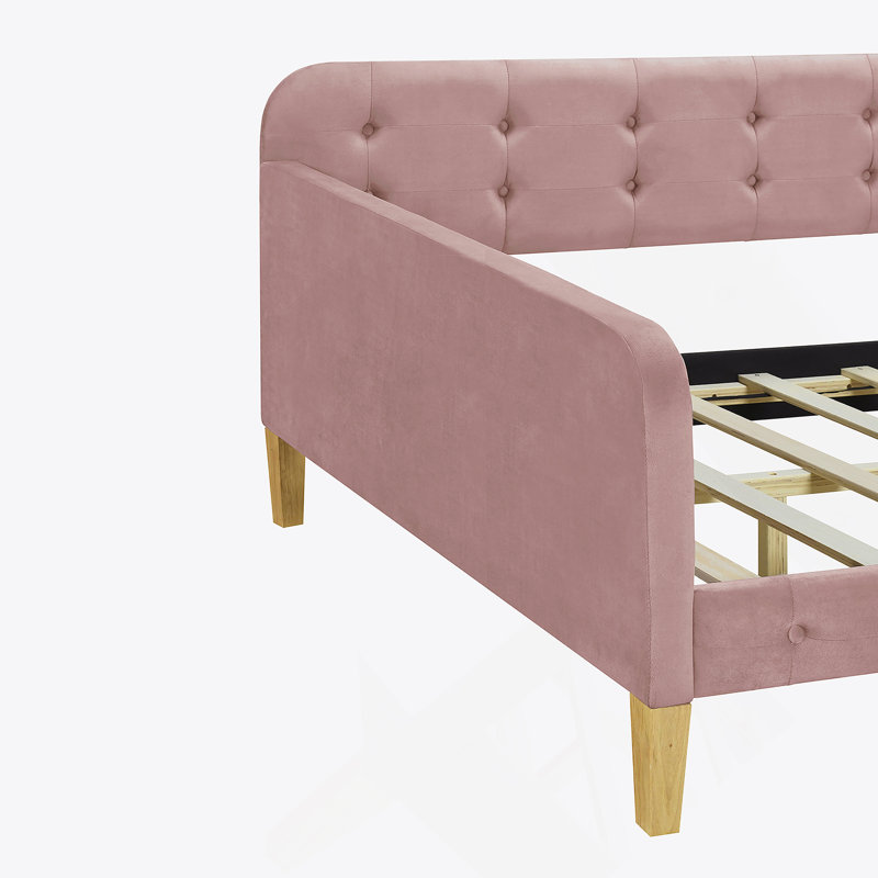Upholstered Daybed With 4 Support Legs