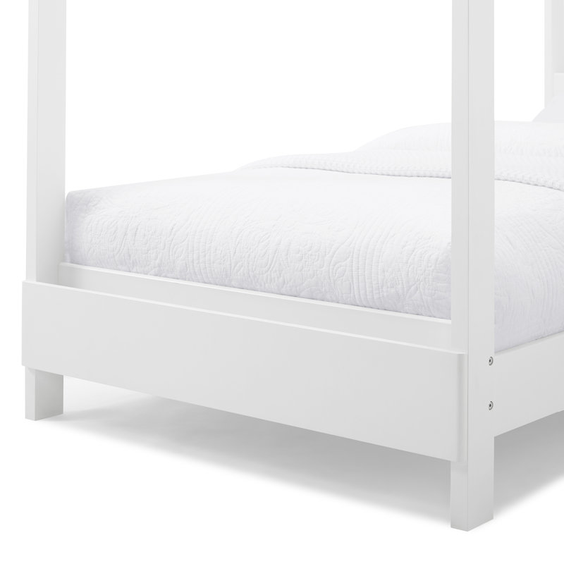 Bianca White Twin Platform Bed with Storage and Bookcase