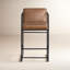 Tabouret en cuir véritable Sidney-1329357496