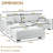 102" Upholstered Deep Seat Chaise Sofa With Ottoman-1430693874-1430693869