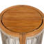 Table d'appoint d'extérieur en bois d'acacia