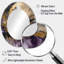 Encre liquide mauve captivante liquide - Grand miroir mural ovale sur métal-238892603