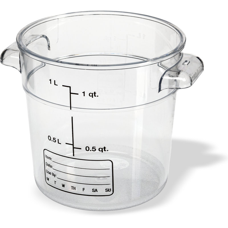 Carlisle Food Service Products Circle Plastic Food Storage Container