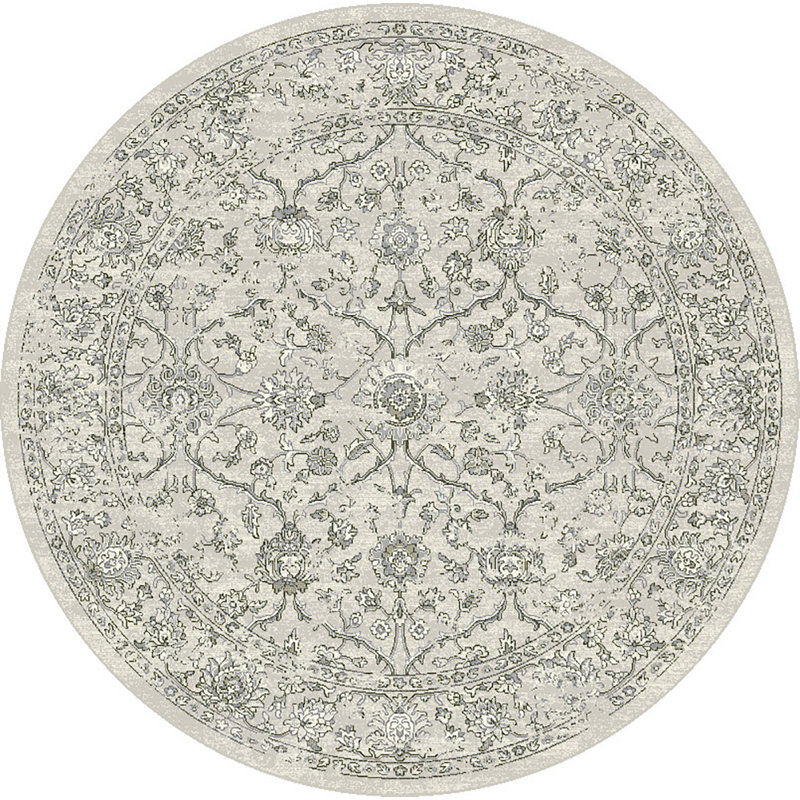 Tapis oriental argenté / gris Attell, Rond 5 pi 3 po
